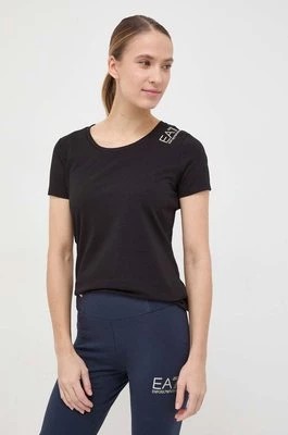 Zdjęcie produktu EA7 Emporio Armani t-shirt damski kolor czarny