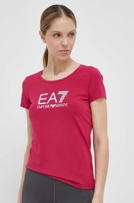 Zdjęcie produktu EA7 Emporio Armani t-shirt damski kolor różowy