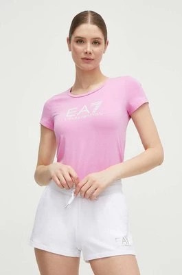 Zdjęcie produktu EA7 Emporio Armani t-shirt damski kolor różowy