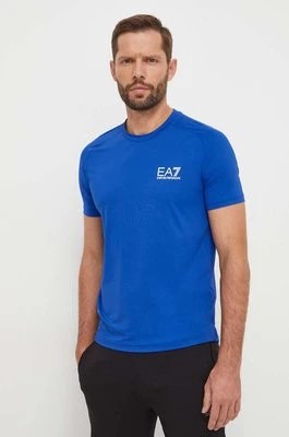 Zdjęcie produktu EA7 Emporio Armani t-shirt męski kolor niebieski
