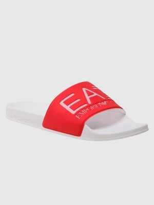 Zdjęcie produktu EA7 Koralowo-białe klapki z białym logo EA7 Emporio Armani