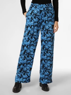 Zdjęcie produktu EDITED Spodnie Kobiety Satyna niebieski|czarny wzorzysty,