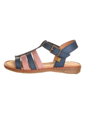 Zdjęcie produktu El Naturalista Skórzane sandały "Atenas" w kolorze granatowo-jasnobrązowym rozmiar: 24