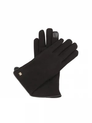 Zdjęcie produktu Eleganckie czarne rękawiczki z tkaniny Kazar