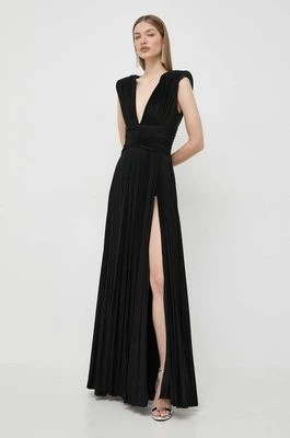 Zdjęcie produktu Elisabetta Franchi sukienka kolor czarny maxi rozkloszowana AB56341E2