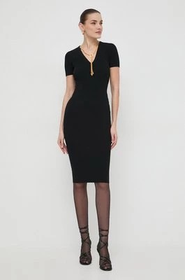 Zdjęcie produktu Elisabetta Franchi sukienka kolor czarny mini dopasowana AM62S41E2