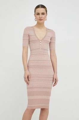 Zdjęcie produktu Elisabetta Franchi sukienka kolor różowy mini dopasowana