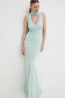 Zdjęcie produktu Elisabetta Franchi sukienka kolor turkusowy maxi dopasowana AB64742E2