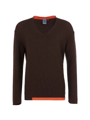 Zdjęcie produktu elkline Sweter "V Good" w kolorze pomarańczowo-brązowym rozmiar: 36
