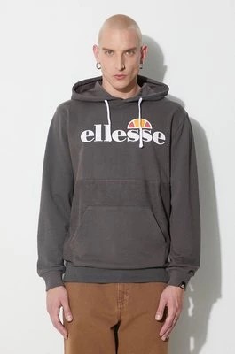 Zdjęcie produktu Ellesse bluza bawełniana męska kolor szary z kapturem wzorzysta SHN15152-402