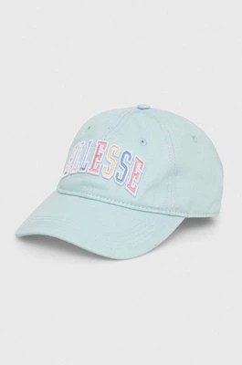 Zdjęcie produktu Ellesse czapka z daszkiem bawełniana kolor niebieski z aplikacją