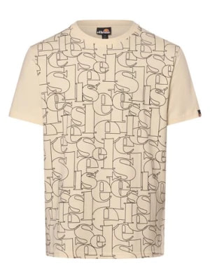 Zdjęcie produktu ellesse Koszulka męska - Gilliano Mężczyźni Bawełna beżowy wzorzysty,