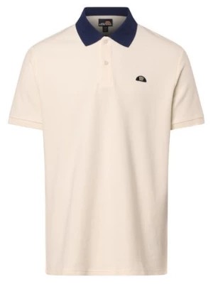 Zdjęcie produktu ellesse Męska koszulka polo - Agoza Mężczyźni Bawełna beżowy|biały jednolity,