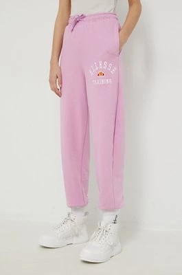 Zdjęcie produktu Ellesse spodnie dresowe damskie kolor różowy z aplikacją