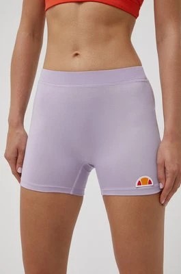 Zdjęcie produktu Ellesse szorty damskie kolor fioletowy gładkie medium waist