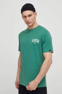 Zdjęcie produktu Ellesse t-shirt bawełniany Harvardo T-Shirt męski kolor zielony z nadrukiem SHV20245