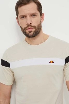 Zdjęcie produktu Ellesse t-shirt bawełniany Caserio T-Shirt męski kolor beżowy wzorzysty SHR17433