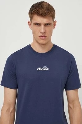 Zdjęcie produktu Ellesse t-shirt bawełniany Ollio Tee męski kolor granatowy z nadrukiem SHP16463