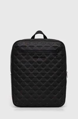 Zdjęcie produktu Emporio Armani plecak skórzany męski kolor czarny duży gładki Y4O444 Y142V