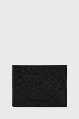 Zdjęcie produktu Emporio Armani portfel i etui na karty skórzane męski kolor czarny Y4R378 Y068E