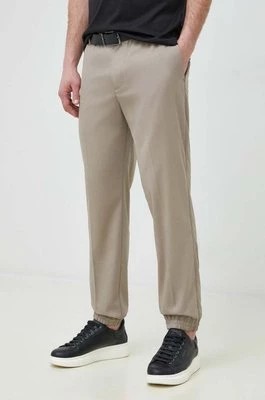 Zdjęcie produktu Emporio Armani spodnie męskie kolor beżowy proste
