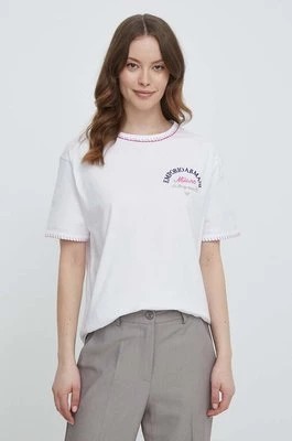 Zdjęcie produktu Emporio Armani t-shirt bawełniany damski kolor biały 3D2T8E 2JIDZ