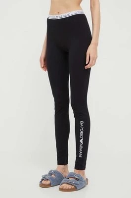 Zdjęcie produktu Emporio Armani Underwear legginsy lounge kolor czarny z nadrukiem
