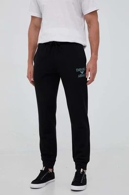 Zdjęcie produktu Emporio Armani Underwear spodnie dresowe kolor czarny z aplikacją