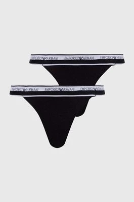 Zdjęcie produktu Emporio Armani Underwear stringi 2-pack kolor czarny