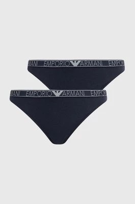 Zdjęcie produktu Emporio Armani Underwear stringi 2-pack kolor granatowy