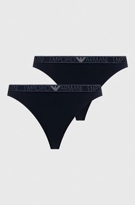 Zdjęcie produktu Emporio Armani Underwear stringi 2-pack kolor granatowy