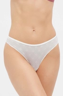 Zdjęcie produktu Emporio Armani Underwear stringi kolor beżowy transparentne