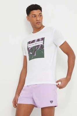 Zdjęcie produktu Emporio Armani Underwear t-shirt bawełniany męski kolor biały z nadrukiem