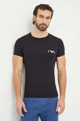 Zdjęcie produktu Emporio Armani Underwear t-shirt lounge 2-pack kolor czarny z nadrukiem