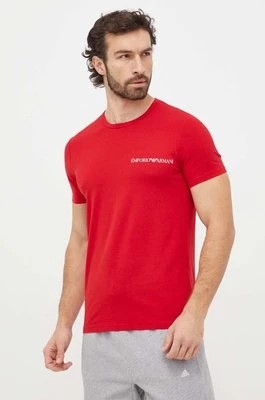 Zdjęcie produktu Emporio Armani Underwear t-shirt lounge 2-pack kolor czerwony z nadrukiem