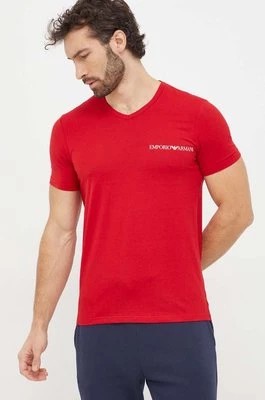 Zdjęcie produktu Emporio Armani Underwear t-shirt lounge 2-pack kolor czerwony z nadrukiem