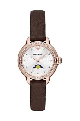 Zdjęcie produktu Emporio Armani zegarek damski kolor brązowy