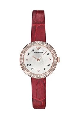 Zdjęcie produktu Emporio Armani zegarek damski kolor czerwony
