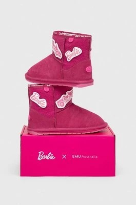 Zdjęcie produktu Emu Australia buty zimowe zamszowe dziecięce x Barbie, Wallaby Mini Play kolor różowy