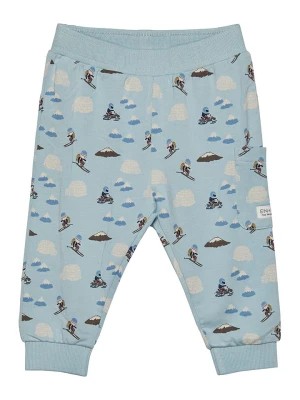Zdjęcie produktu enfant Spodnie dresowe w kolorze błękitnym ze wzorem rozmiar: 86
