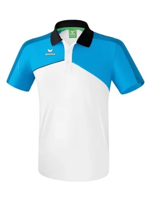 Zdjęcie produktu erima Sportowa koszulka polo "Premium One 2.0" w kolorz biało-błękitnym rozmiar: S