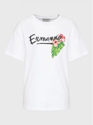 Zdjęcie produktu Ermanno Firenze T-Shirt D42EL036EK8 Biały Regular Fit