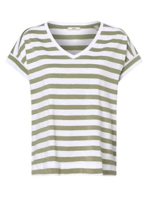 Zdjęcie produktu Esprit Casual T-shirt damski Kobiety Bawełna zielony|biały w paski,