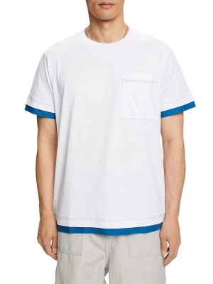 Zdjęcie produktu ESPRIT Koszulka w kolorze biało-niebieskim rozmiar: XL