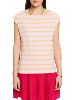 Zdjęcie produktu ESPRIT Koszulka w kolorze jasnoróżowo-pomarańczowym rozmiar: M