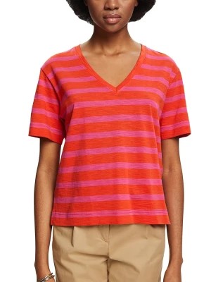 Zdjęcie produktu ESPRIT Koszulka w kolorze jasnoróżowo-pomarańczowym rozmiar: XL