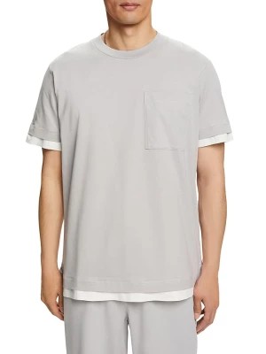 Zdjęcie produktu ESPRIT Koszulka w kolorze jasnoszaro-białym rozmiar: XL