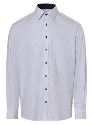 Zdjęcie produktu Eterna Comfort Fit Koszula męska - non-iron Mężczyźni Comfort Fit Bawełna niebieski|biały w paski,