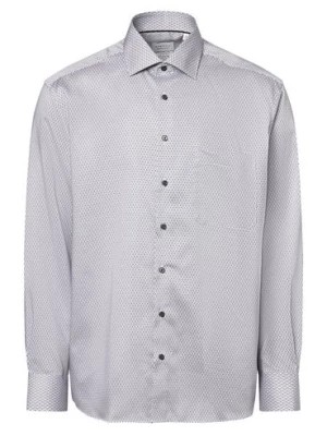 Zdjęcie produktu Eterna Comfort Fit Koszula męska - non-iron Mężczyźni Comfort Fit Bawełna szary|biały wzorzysty,