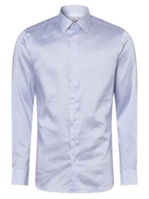 Zdjęcie produktu Eterna Slim Fit Koszula męska łatwa w prasowaniu Mężczyźni Slim Fit Sztuczne włókno niebieski wzorzysty,